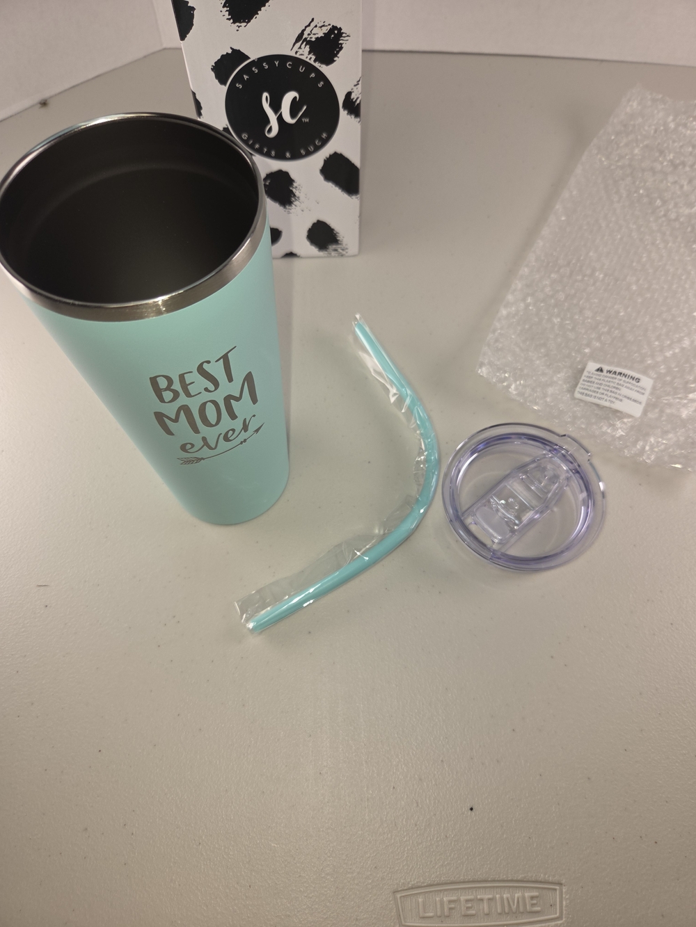 Brand New In Box Best Mom Ever Mint Travel Tumbler - Picture 4 of 9